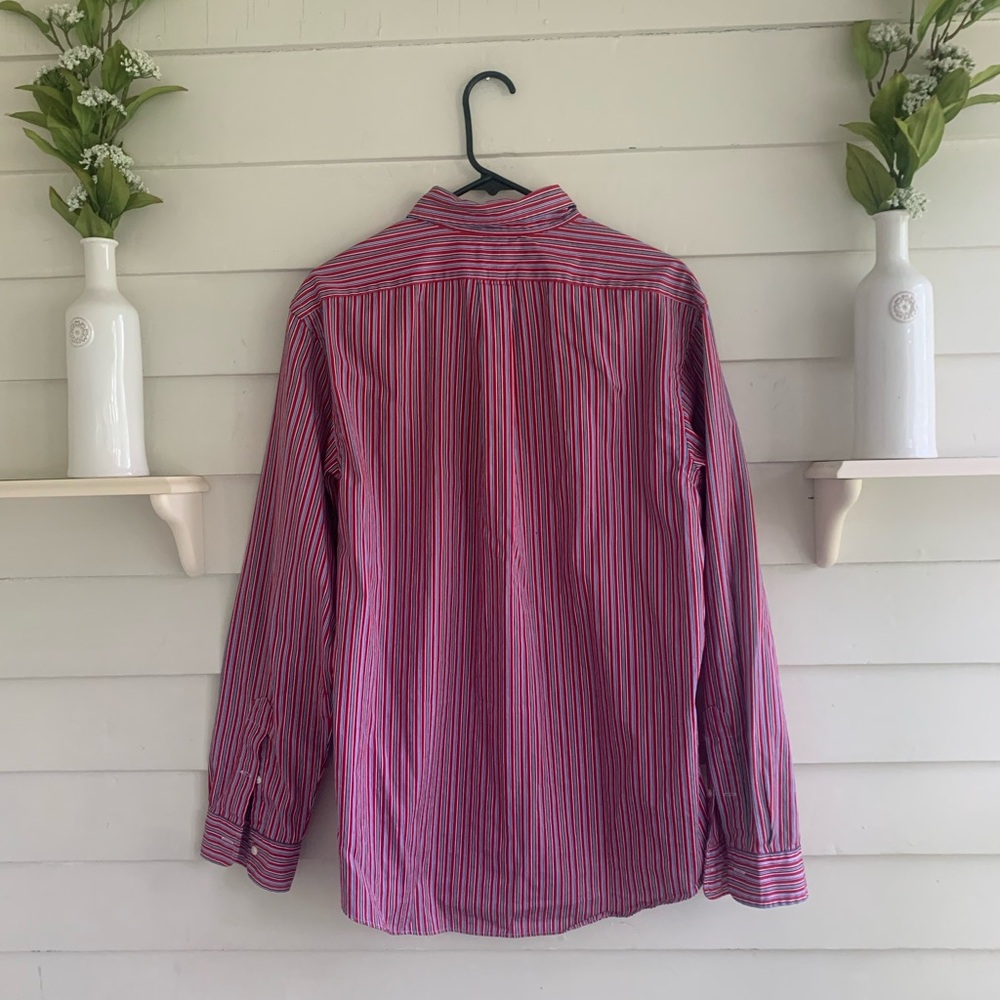 Ralph Lauren Custom Fit Striped Long Sleeve Button Shirt Men’s Size Large - Picture 7 of 12